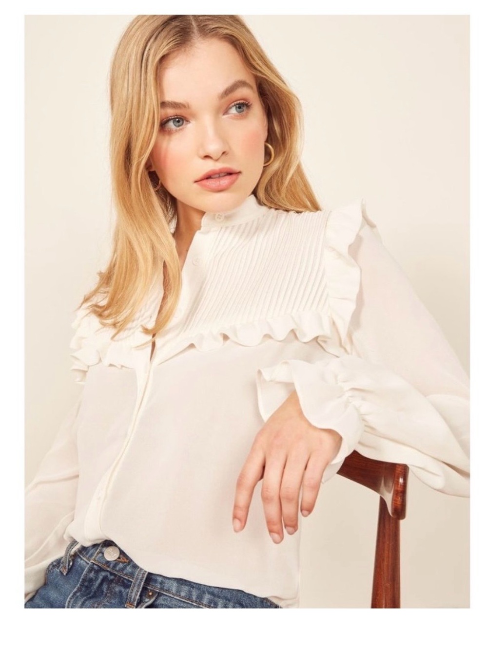 Reformation Charly Blouse, Size L
